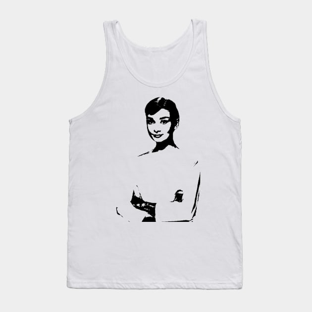 Audrey Hepburn Portrait Tank Top by Anv2